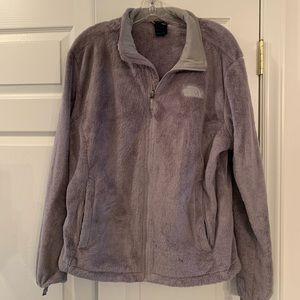 Northface grey fuzzy XL coat